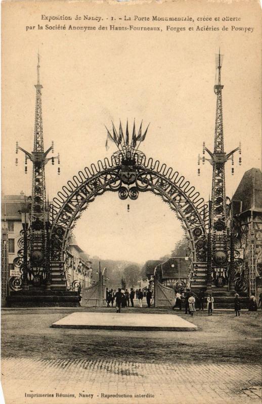 Carte postale ancienne Nancy Porte Monumentale à Nancy