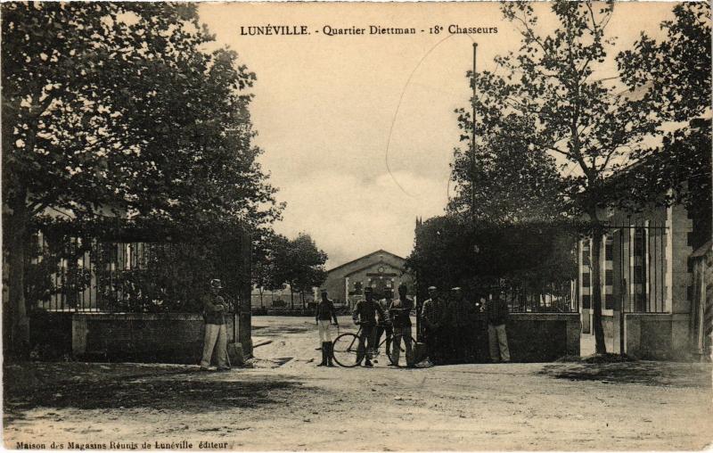 Carte postale ancienne Luneville Quartier Diettman