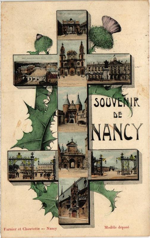 Carte postale ancienne Nancy souvenir à Nancy