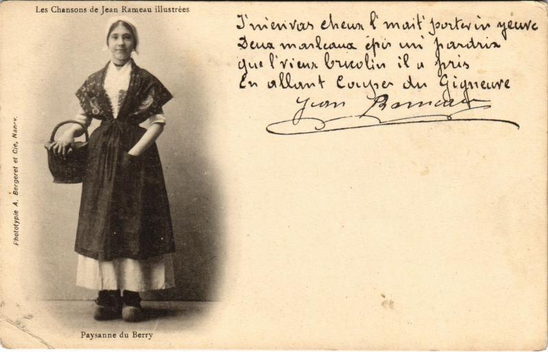 Carte postale ancienne Berry paysanne
