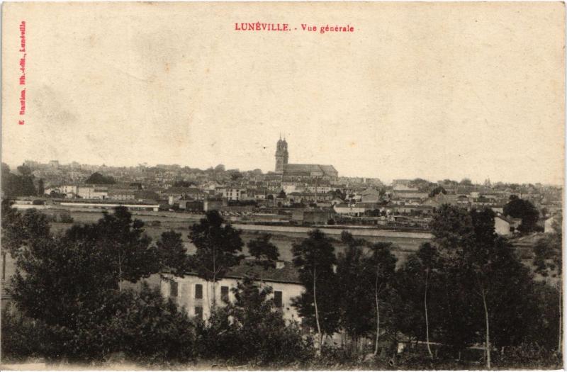 Carte postale ancienne Luneville vue generale