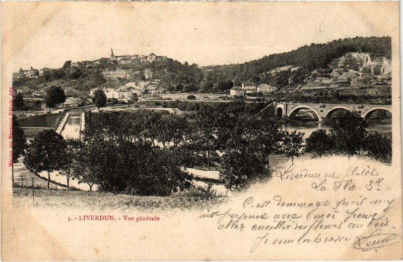 Carte postale ancienne Liverdun vue generale à Liverdun