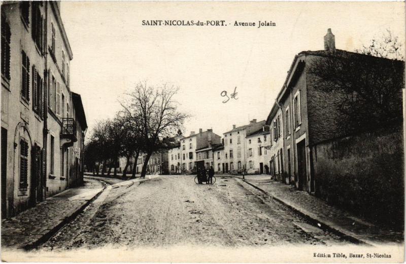 Carte postale ancienne St Nicolas du Port Avenue Jolain
