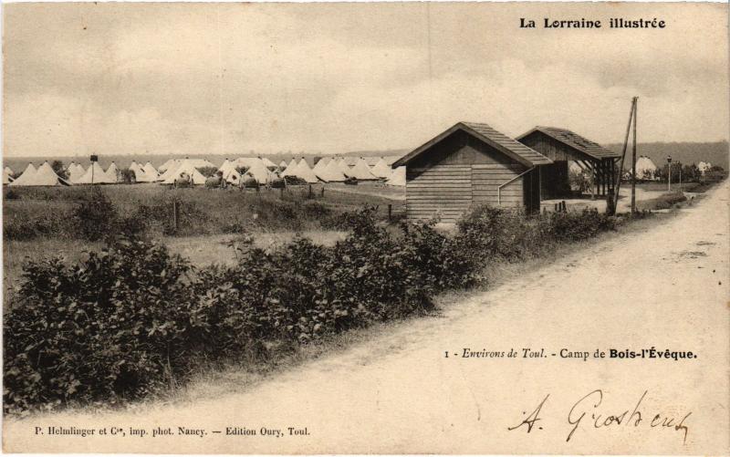Carte postale ancienne Camp de Bois l'Eveque