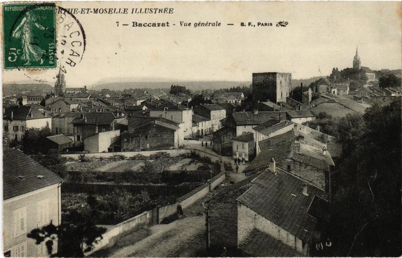 Carte postale ancienne Baccarat vue generale à Baccarat