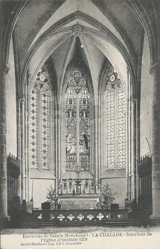 Carte postale ancienne Intérieur de l'Eglise Abbatiale à Lachalade