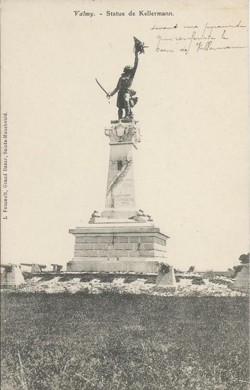 Carte postale ancienne Statue de Kellermann à Valmy