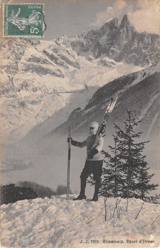 Carte postale ancienne Chamonix - Sports D'Hiver