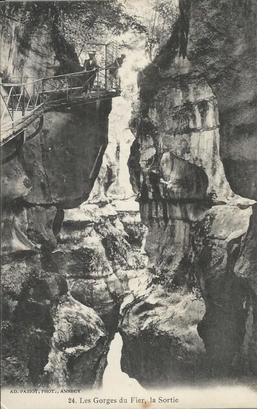 Carte postale ancienne Gorges du Fier à Lovagny