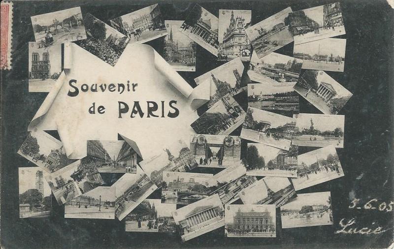 Carte postale ancienne Souvenir de Paris à Paris