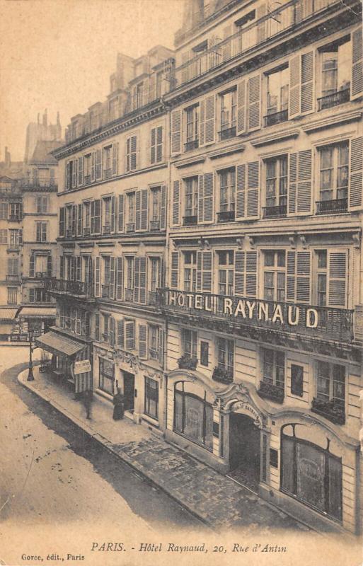 Carte postale ancienne Paris - Hotel Raynaud - 20 Rue D'Antin à Paris