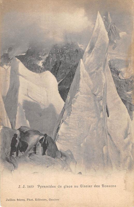 Carte postale ancienne Pyramides De Glace Au Glacier Des Bossons