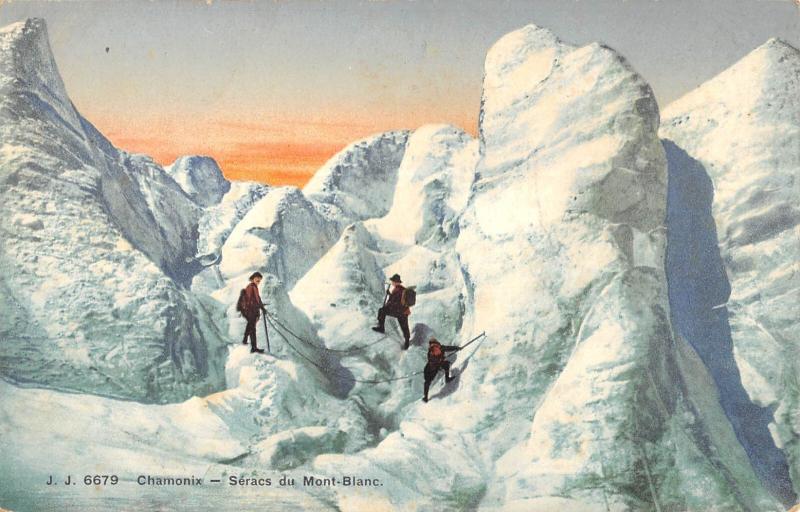 Carte postale ancienne Chamonix - Seracs Du Mont Blanc