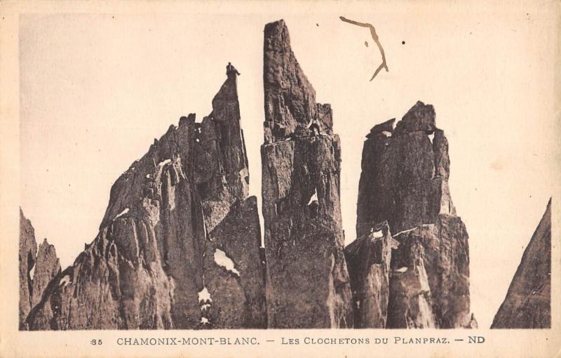 Carte postale ancienne Chamonix  Mont Blanc - Les Clochetons Du Planpraz à Chamonix-Mont-Blanc
