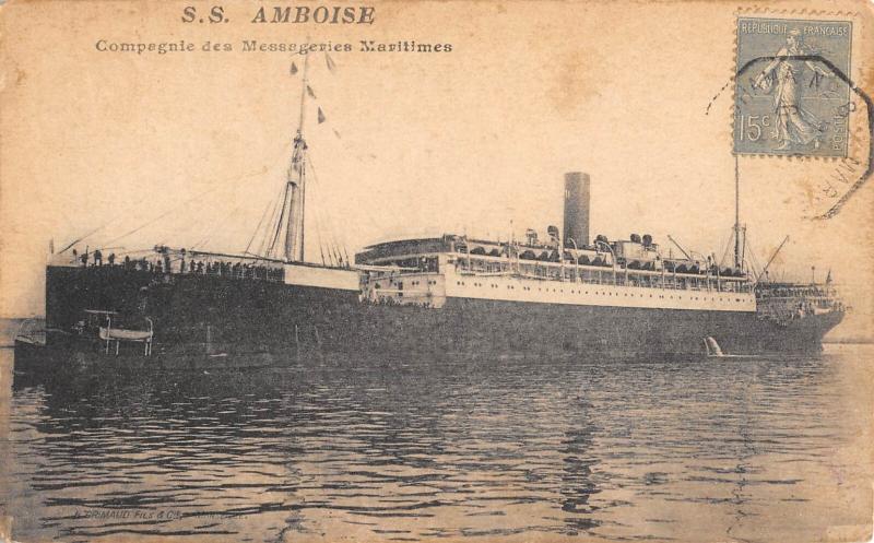 Carte postale ancienne Marine - Paquebot - S.s.amboise