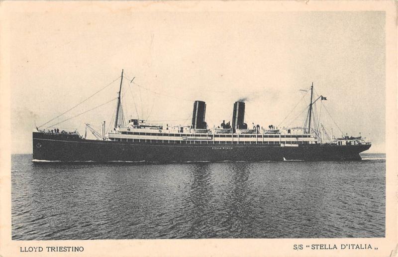Carte postale ancienne Marine - Paquebot - Lloyd Truestino - S/S. Stella D'Italia