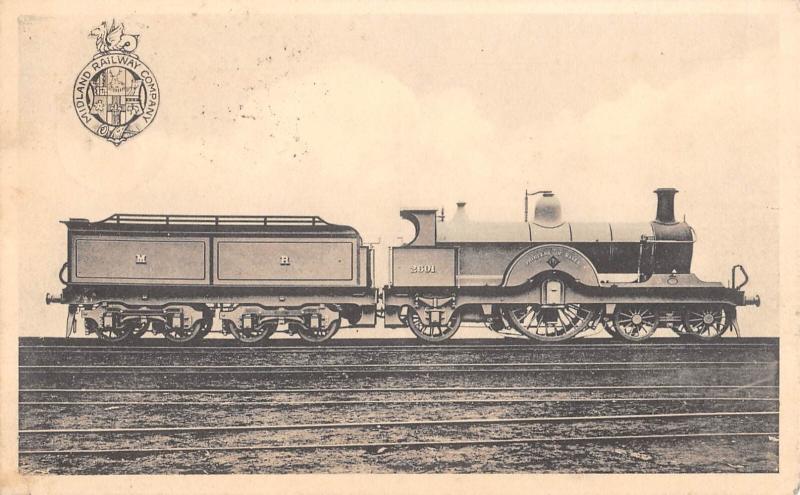 Carte postale ancienne Train - Locomotive - Midland Railway Company - Gare