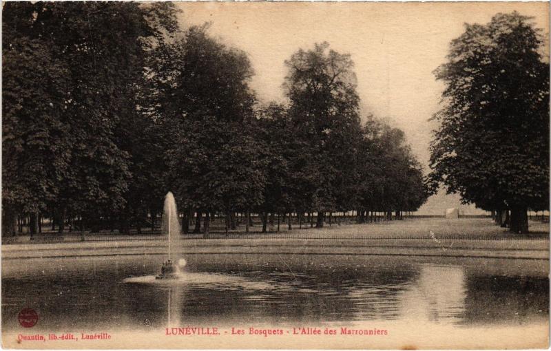 Carte postale ancienne Luneville les Bosquets