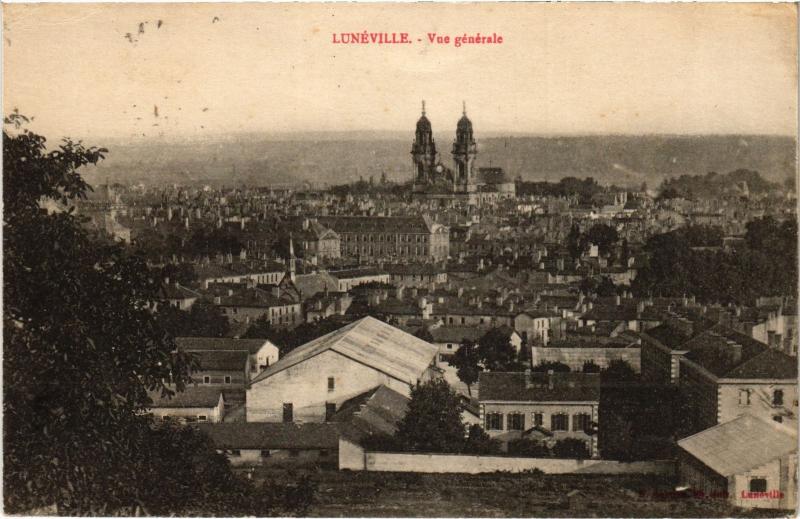 Carte postale ancienne Luneville vue generale