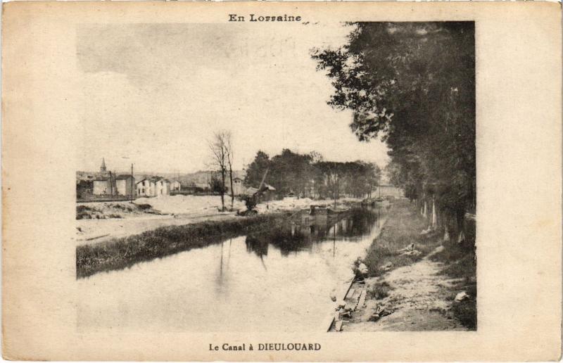 Carte postale ancienne Dieulouard le canal à Dieulouard
