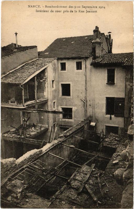 Carte postale ancienne Nancy bombardement à Nancy