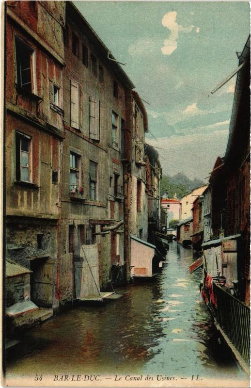 Carte postale ancienne Bar le Duc Canal des Usines