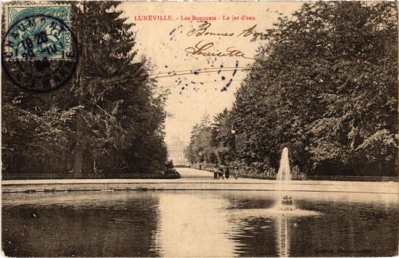Carte postale ancienne Luneville les Bosquets