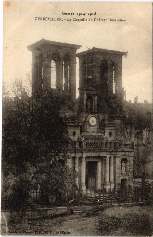 Carte postale ancienne Gerbeviller Chapelle du chateau