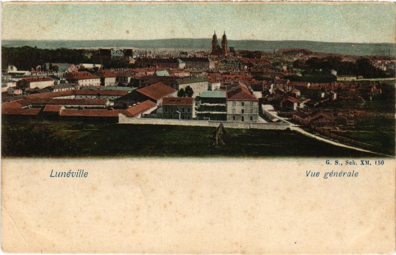 Carte postale ancienne Luneville vue generale