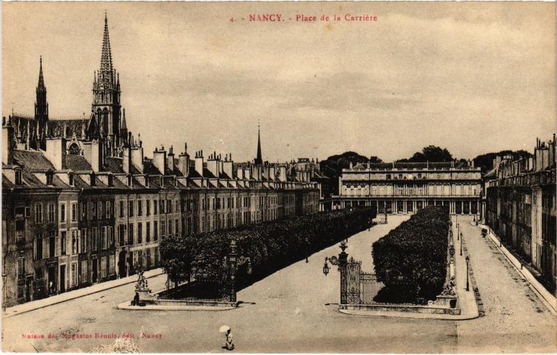 Carte postale ancienne Nancy Place de la Carriere à Nancy