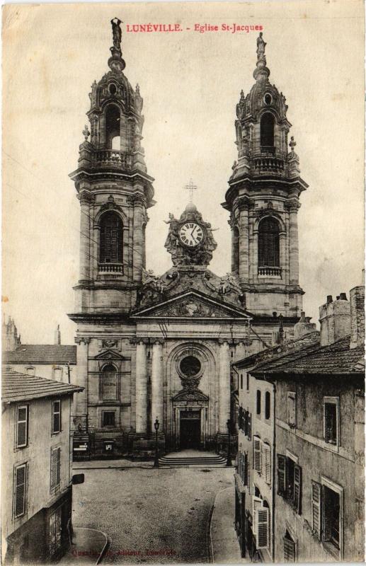 Carte postale ancienne Luneville Eglise Saint-Jacques