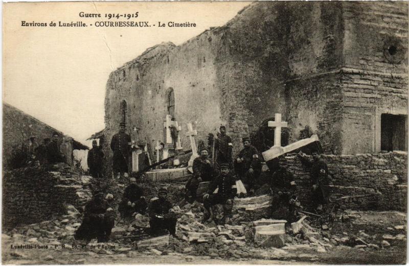 Carte postale ancienne Courbesseaux le cimetiere à Courbesseaux