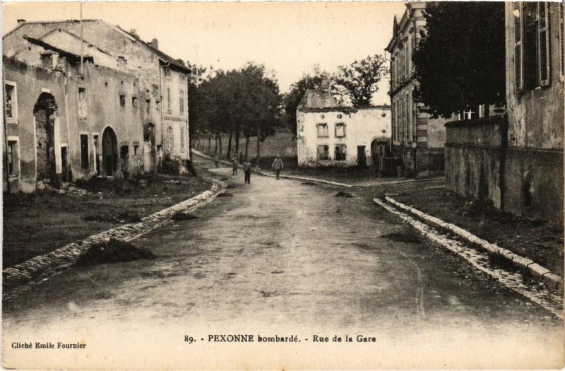 Carte postale ancienne Pexonne Rue de la Gare à Pexonne