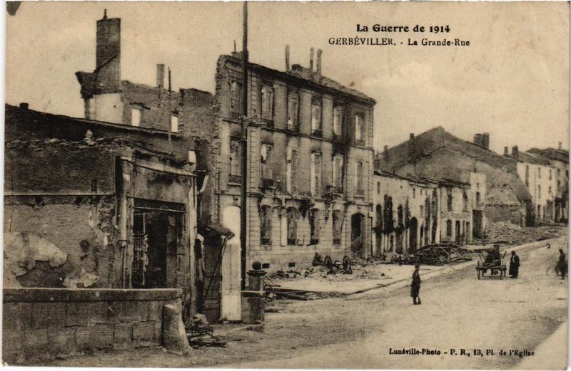 Carte postale ancienne Gerbeviller Grande Rue