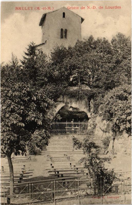 Carte postale ancienne Bruley Grotte de N.-D. de Lourdes à Bruley