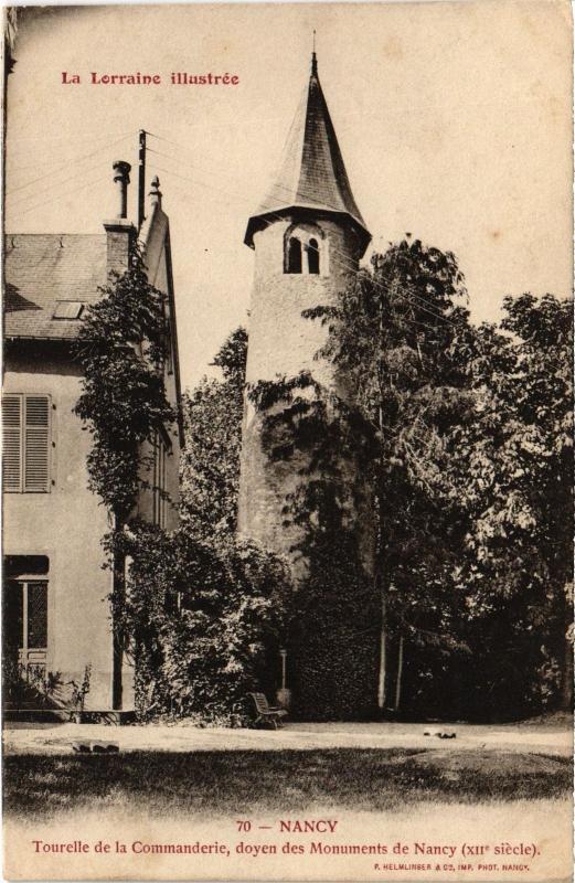 Carte postale ancienne Nancy Tourelle de la Commanderie à Nancy