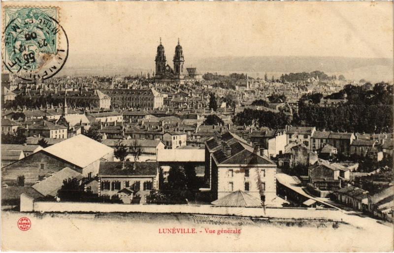 Carte postale ancienne Luneville vue generale
