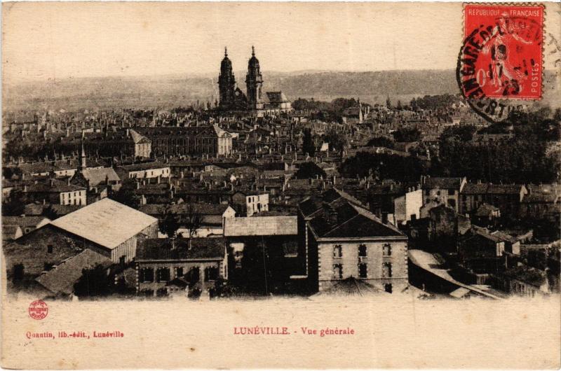 Carte postale ancienne Luneville vue generale