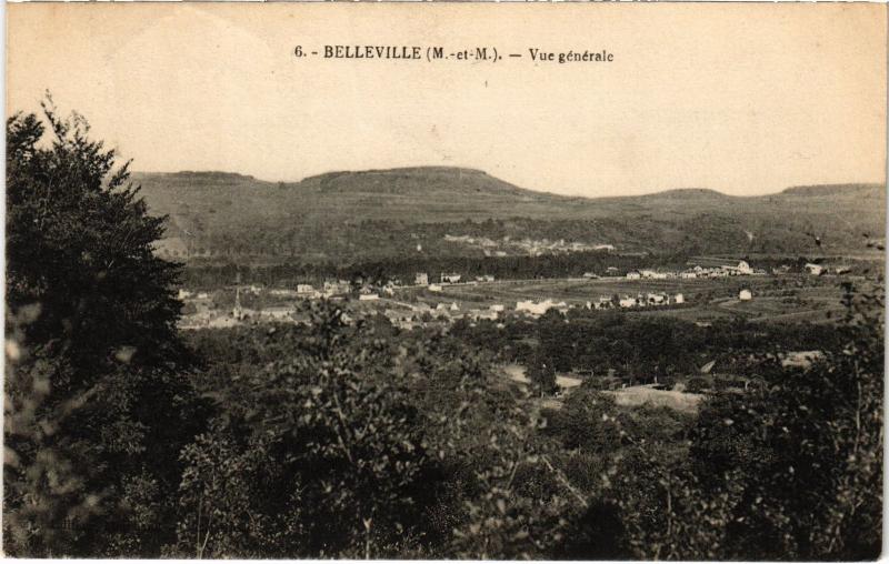 Carte postale ancienne Belleville vue generale à Belleville