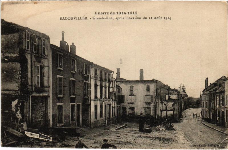 Carte postale ancienne Badonviller Grande Rue à Badonviller