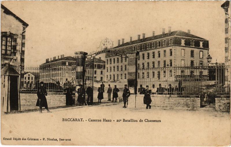 Carte postale ancienne Baccarat Caserne Haxo à Baccarat