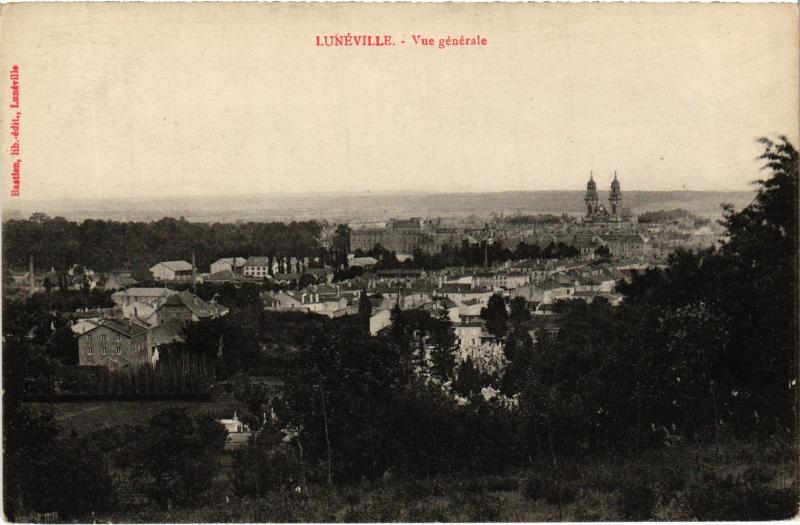 Carte postale ancienne Luneville vue generale