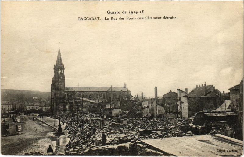 Carte postale ancienne Baccarat Rue des Ponts à Baccarat