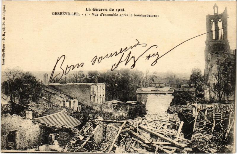 Carte postale ancienne Gerbeviller vue d'ensemble