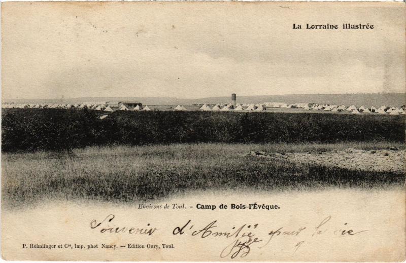 Carte postale ancienne Camp de Bois l'Eveque