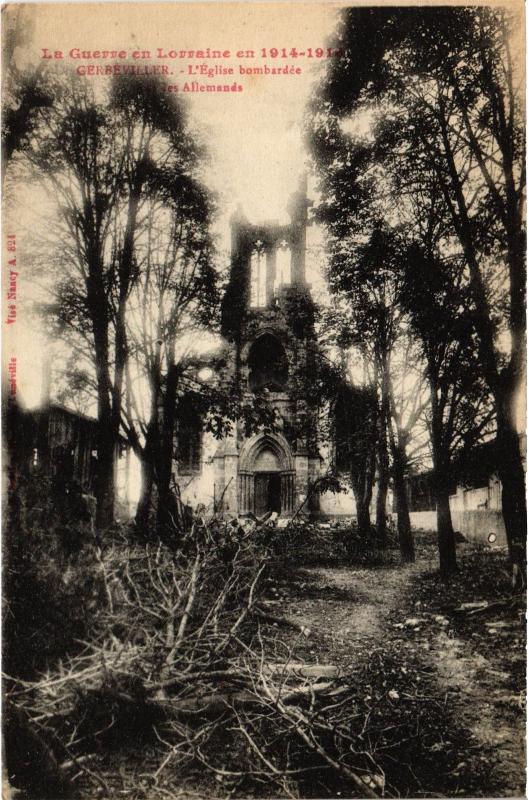 Carte postale ancienne Gerbeviller eglise