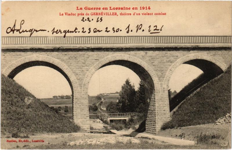 Carte postale ancienne Gerbeviller le viaduc
