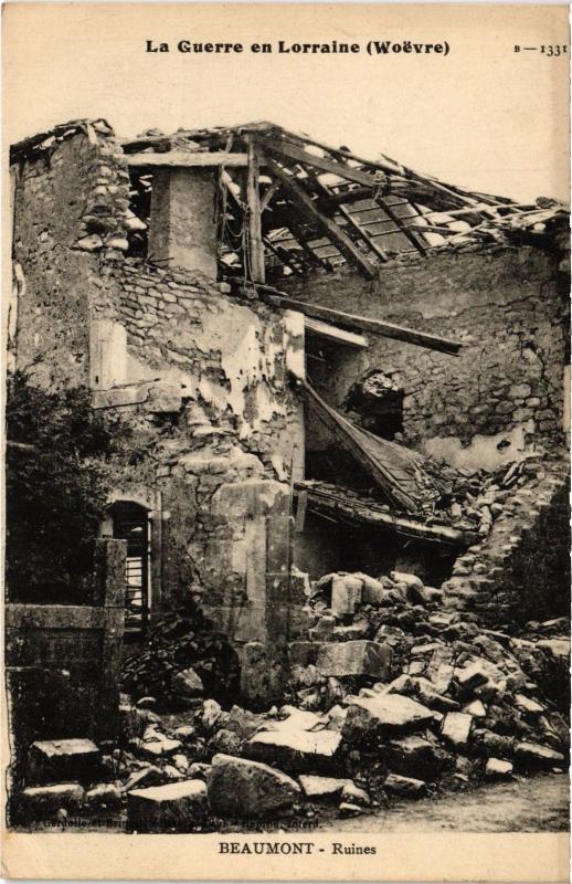 Carte postale ancienne Beaumont ruines à Beaumont