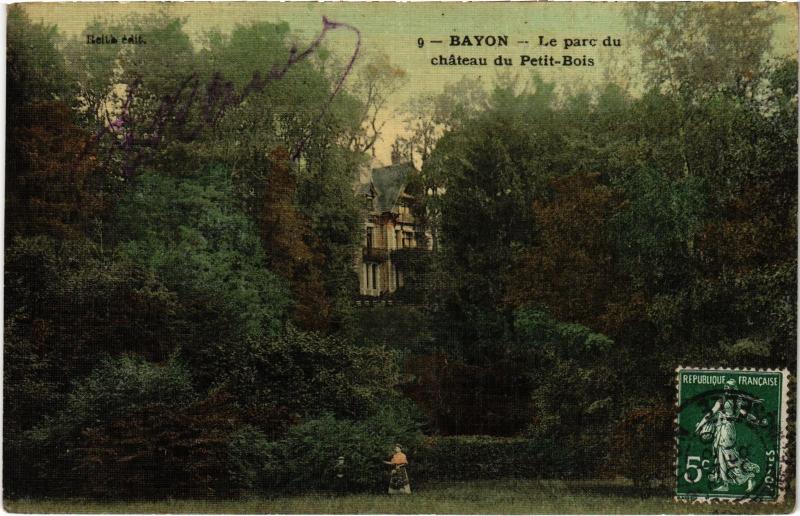 Carte postale ancienne Bayon parc du chateau à Bayon