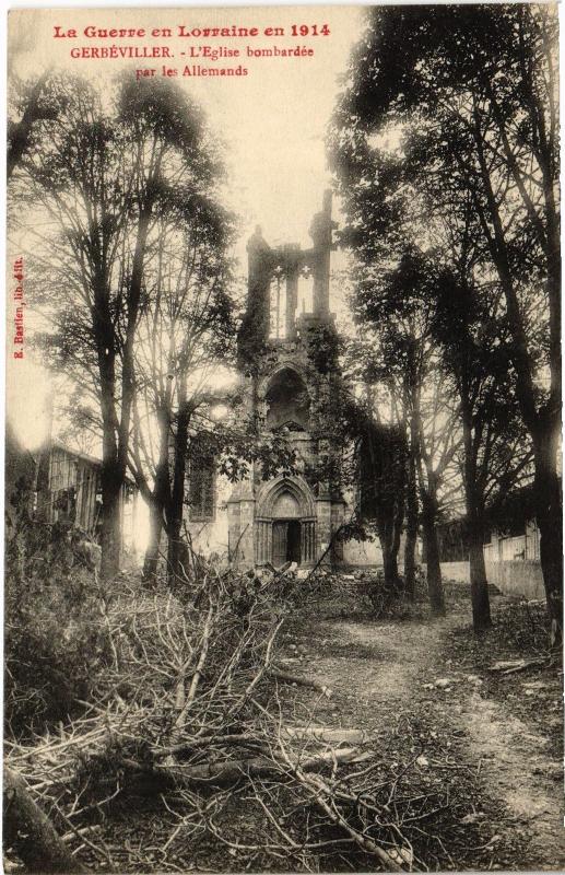 Carte postale ancienne Gerbeviller eglise